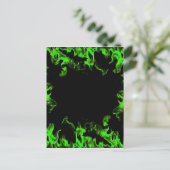 Carte Postale flammes vertes (Debout devant)