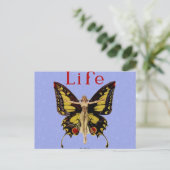 Carte Postale Flapper Butterfly Flying Woman Illustration (Debout devant)
