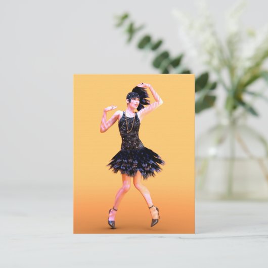 Carte Postale Flapper Dancing Vintage (Debout devant)