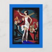 Carte Postale Flapper dans un groupe de jazz (Devant)