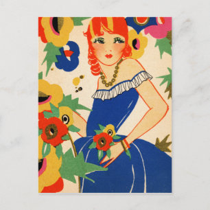 Carte Postale Flapper des années 1920