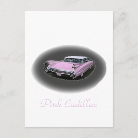 Carte Postale Flash cadillac rose (Devant)