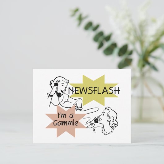 Carte Postale Flash d'information je suis des T-shirts et des (Debout devant)