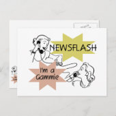 Carte Postale Flash d'information je suis des T-shirts et des (Devant / Derrière)