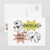 Carte Postale Flash d'information je suis T-shirts et cadeaux de (Devant / Derrière)