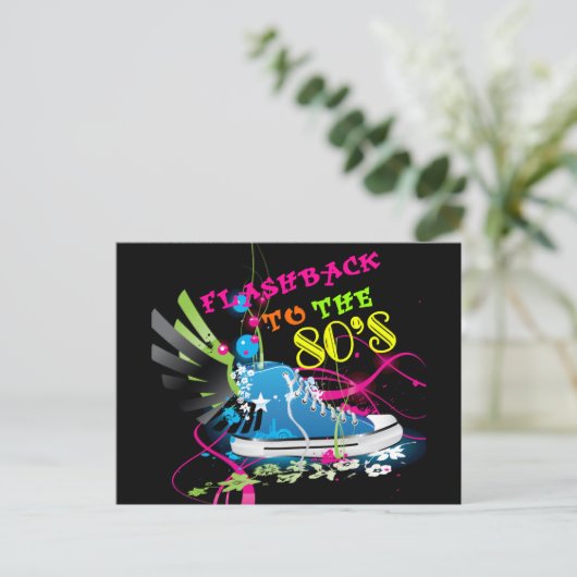 Carte Postale Flashback vers le Basket Neon des années 80 (Debout devant)