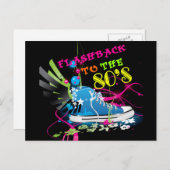 Carte Postale Flashback vers le Basket Neon des années 80 (Devant / Derrière)