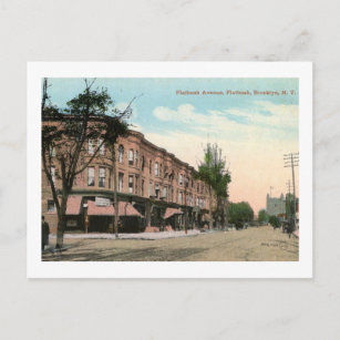 Carte Postale Flatbush Ave., Brooklyn, New York Vintage