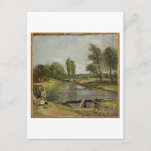 Carte Postale Flatford Lock, 1810-11 (huile sur papier sur toile
