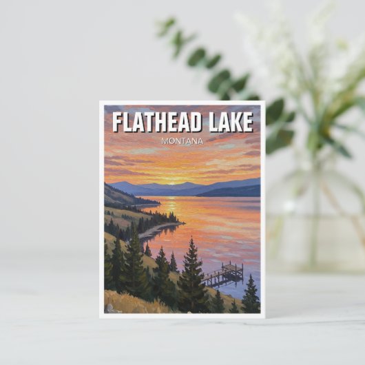 Carte Postale Flathead Lake Montana Travel (Debout devant)