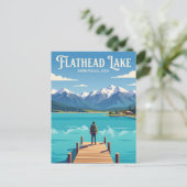 Carte Postale Flathead Lake USA (Debout devant)