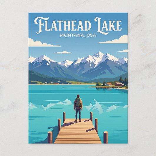 Carte Postale Flathead Lake USA (Devant)