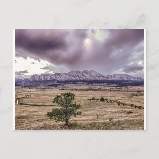 Carte Postale Flatirons au coucher du soleil (Devant)