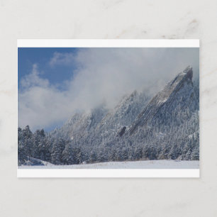 Carte Postale Flatirons usurpé nuages bas Boulder Colorado