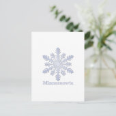 Carte Postale Fléau de neige bleu Minnesnowta (Debout devant)