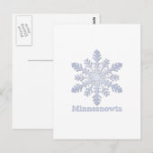 Carte Postale Fléau de neige bleu Minnesnowta (Devant / Derrière)