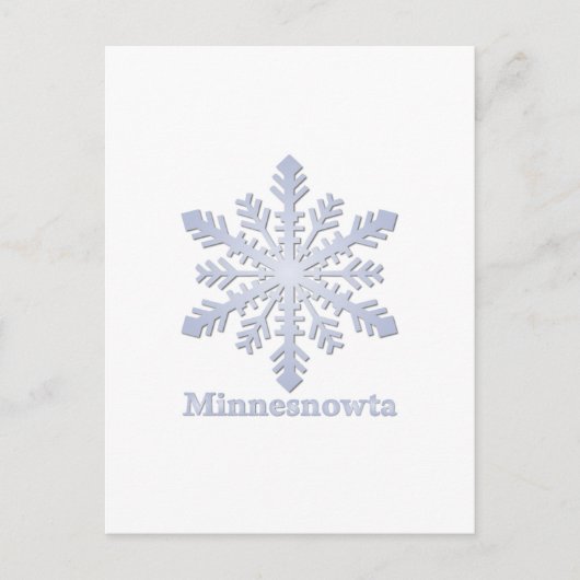 Carte Postale Fléau de neige bleu Minnesnowta (Devant)