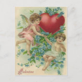Carte Postale Flèche Coeur Cupide Cherub Oubliez-Moi-Nots (Devant)