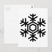 Carte Postale Flèche de neige noire et blanche (Devant / Derrière)