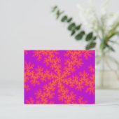 Carte Postale Flèche de neige rose et orange (Debout devant)