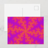 Carte Postale Flèche de neige rose et orange (Devant / Derrière)