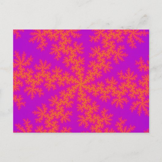 Carte Postale Flèche de neige rose et orange (Devant)