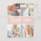 Carte Postale Flèche esquissée | Merci photo Mariage (Devant)