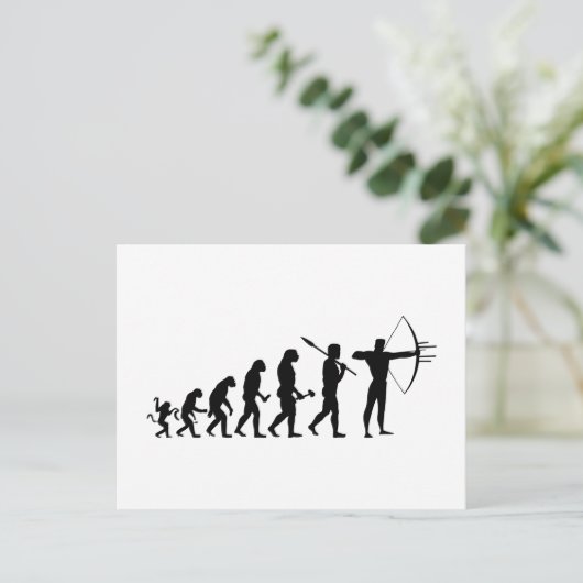 Carte Postale Flèche et arc Théorie de l'évolution Tir à l'arc (Debout devant)