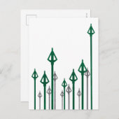 Carte Postale Flèche | Graphique Flèches verticales (Devant / Derrière)