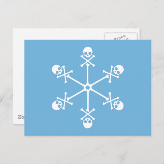 Carte Postale Flèche-neige crâne (Devant / Derrière)