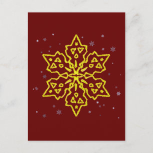 Carte Postale Flèche-neige en or