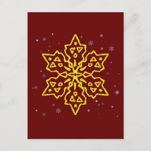Carte Postale Flèche-neige en or (Devant)
