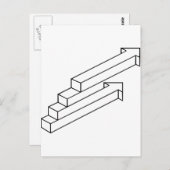 Carte Postale Flèche ou pointes illusion optique (Devant / Derrière)