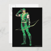 Carte Postale Flèche verte avec cible (Devant / Derrière)