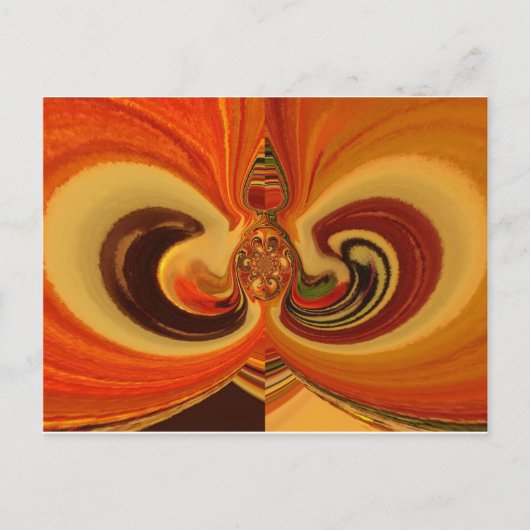 Carte Postale Flèches Abstraites avec Teardrop Center Art Print (Devant)