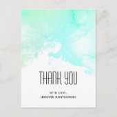 Carte Postale Flèches Abstraites vert et bleu (Devant)