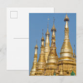 Carte Postale Flèches de la pagode Shwedagon (Devant / Derrière)