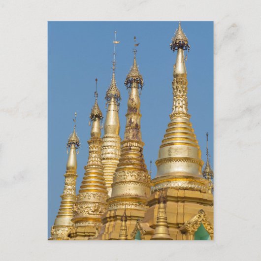 Carte Postale Flèches de la pagode Shwedagon (Devant)