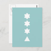 Carte Postale Flèches de neige Koch (Devant / Derrière)