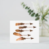 Carte Postale Flèches de plume tribale rustique de Bohême (Debout devant)