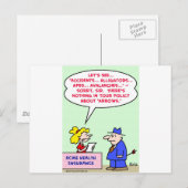 Carte Postale flèches de police d'assurance (Devant / Derrière)