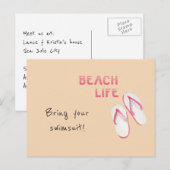 Carte Postale Flèches plage (Devant / Derrière)