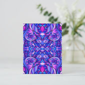 Carte Postale Flèches Psychédéliques Bleues Et Violettes (Debout devant)