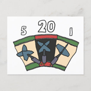 Carte Postale fléchettes 180