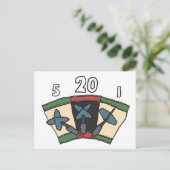 Carte Postale fléchettes 180 (Debout devant)