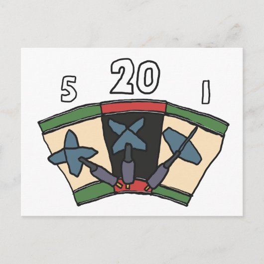 Carte Postale fléchettes 180 (Devant)