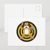 Carte Postale Fléchettes Chien Fléchette Cible de fléchettes (Devant / Derrière)