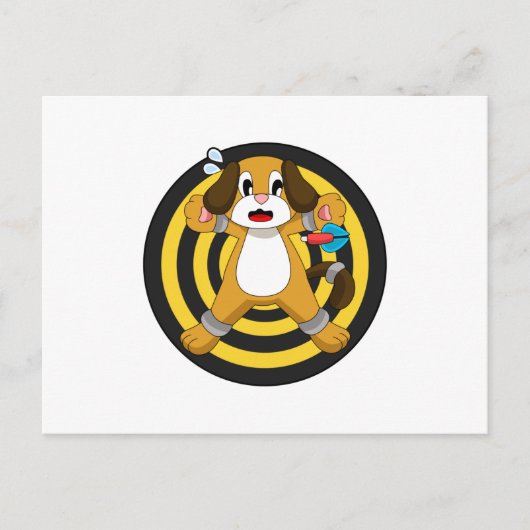 Carte Postale Fléchettes de fléchettes de chien fléchettes (Devant)