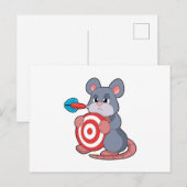 Carte Postale Fléchettes de souris fléchette cible de fléchettes (Devant / Derrière)