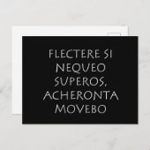 Carte Postale Flectere si nequeo superos Acheronta movebo (Devant / Derrière)